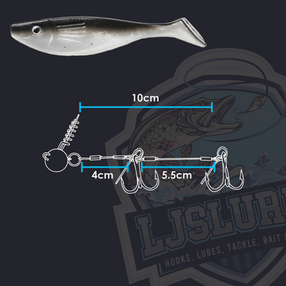 Predator Fishing Stinger Rig + Large Soft Bait Combo - Choose Your Options